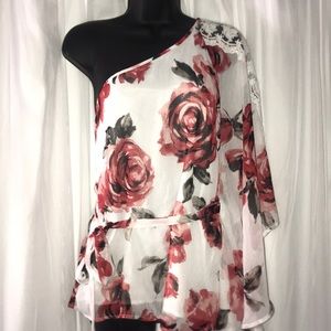 Rose off the shoulder blouse